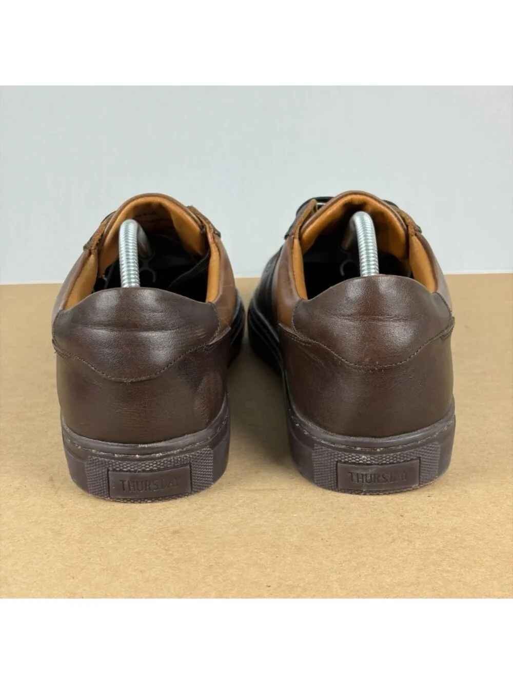 Thursday Everyday Court Low Top Leather Shoes Mens 8 Brown Two Tone